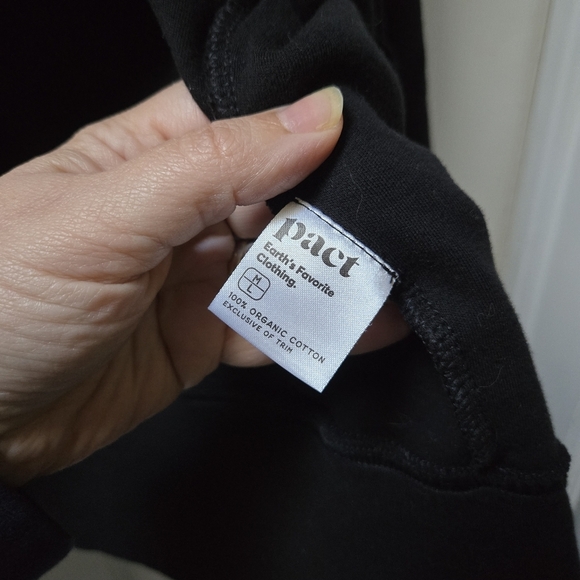 Pact Women's Black Airplane Wrap Cardigan M/L - Picture 8 of 8